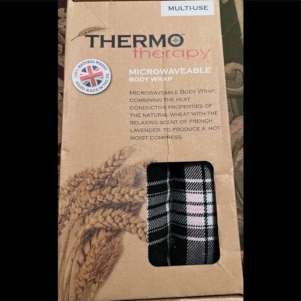 New, Thermo Therapy Microwaveable Plaid Body Wrap